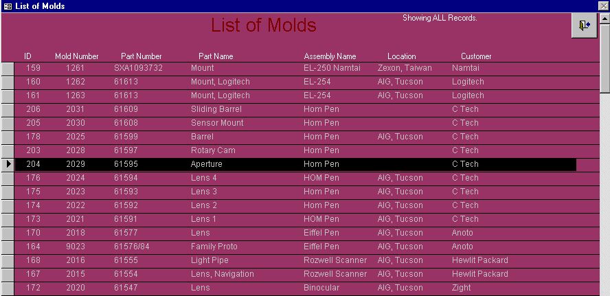browse records screenshot